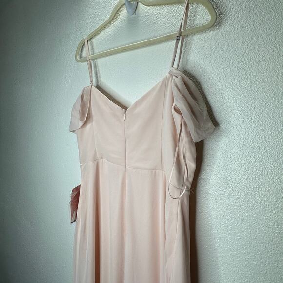 NWT Birdy Grey Pale Blush Spence Chiffon Convertible Maxi Dress M - Picture 13 of 16
